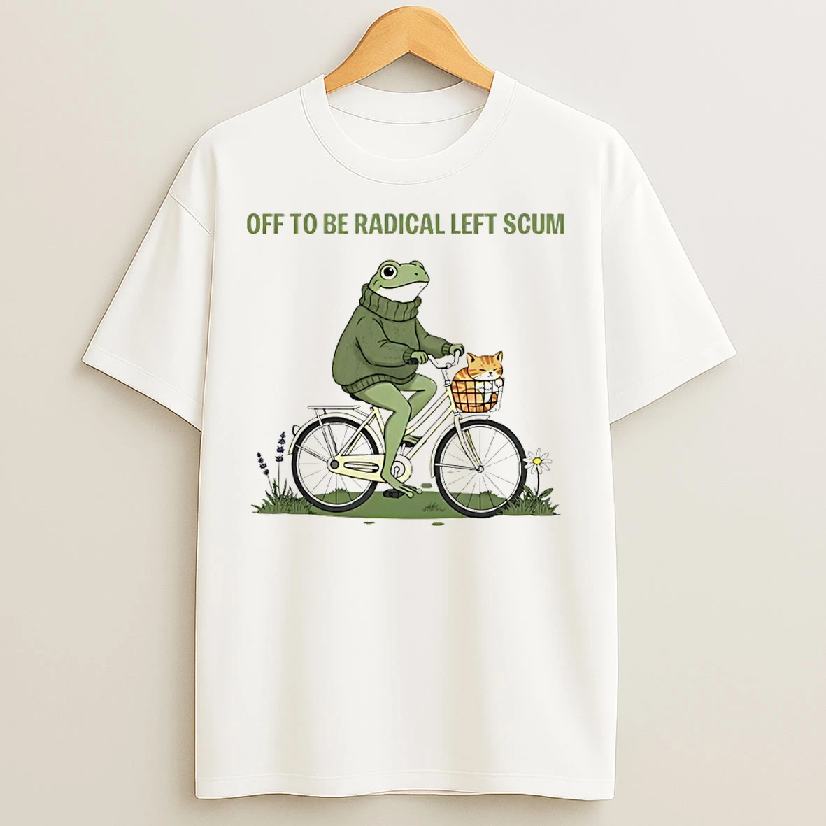 Classic Off To Be Radical Left Scum Frog Cat Resistance T Shirts