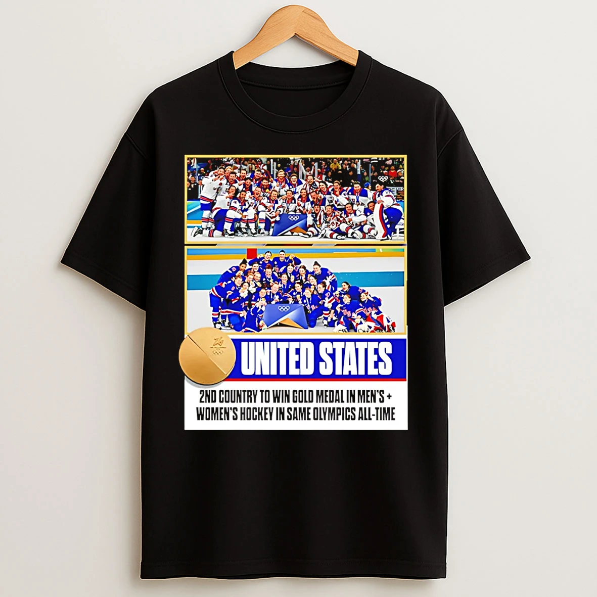 Classic Olympic Winter Games Womens Ice Hockey Olympic Champions 2026 T Shirts