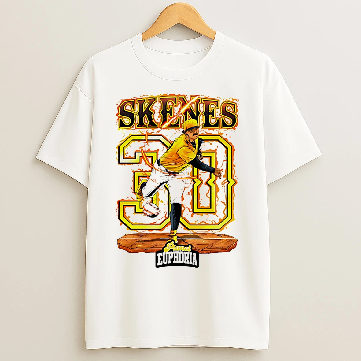 Classic Paul Skenes Pittsburgh Pirates Hand Drawn Artwork T Shirts