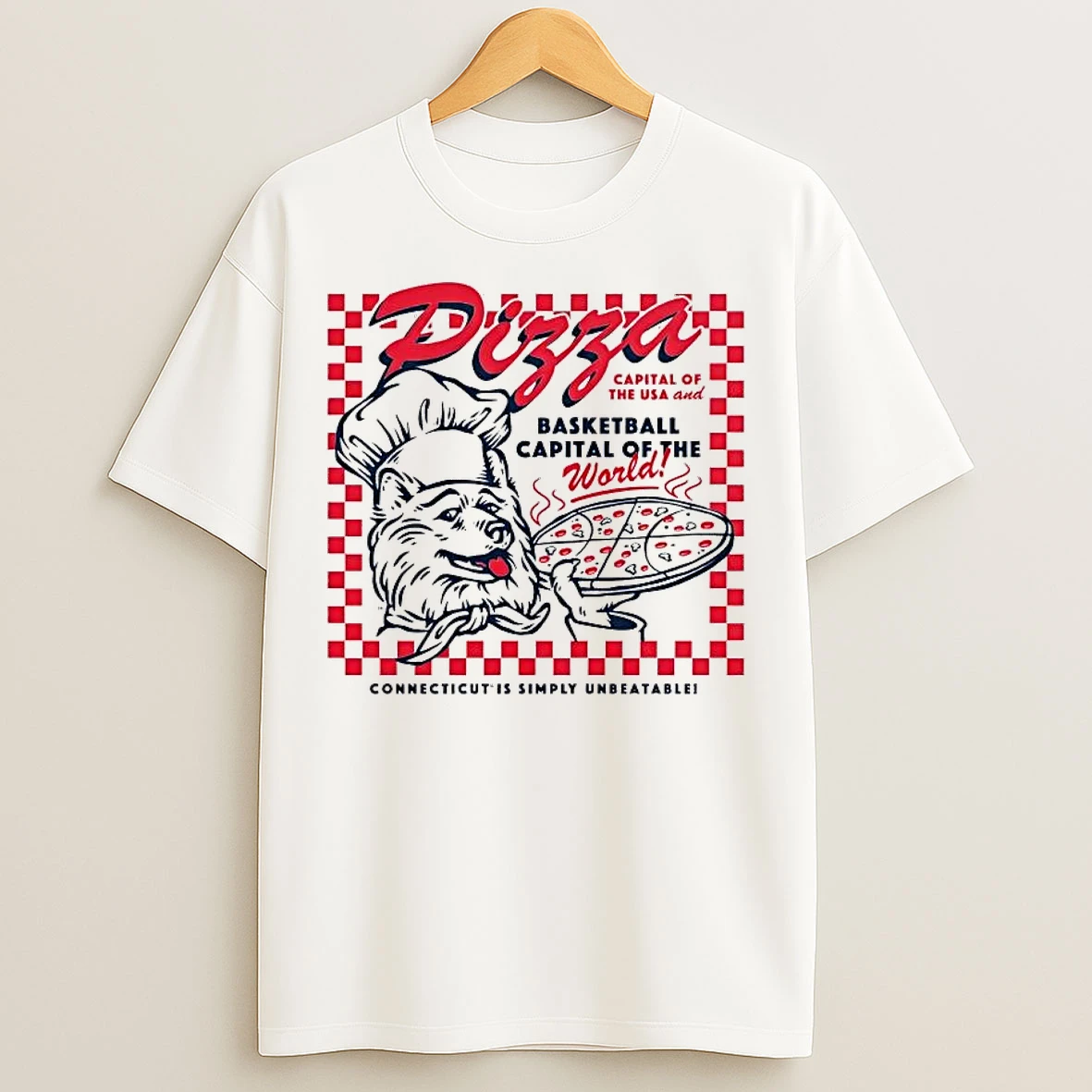 Classic Pizza Capital Of The Usa And Basketball Capital Of The World Tee T Shirts