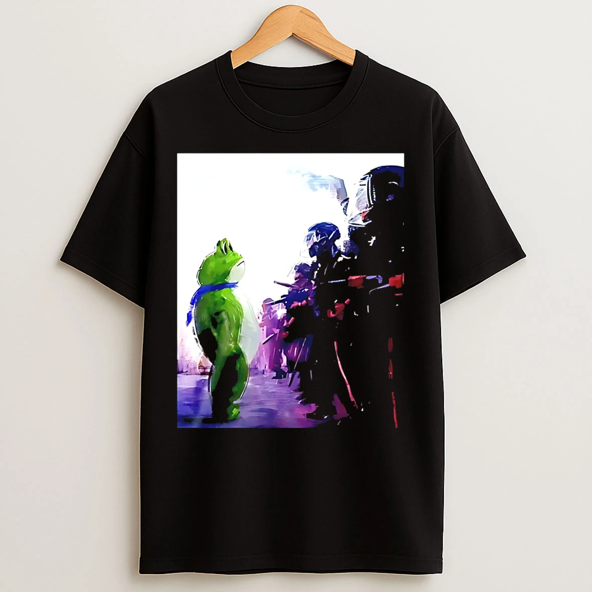Classic Portland Frog Protest T Shirts