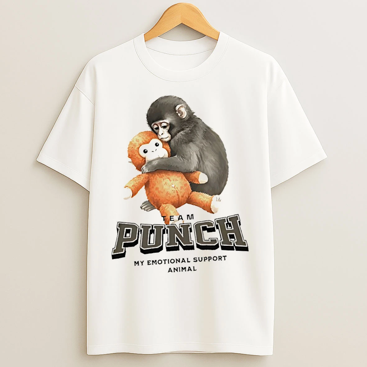 Classic Punch Monkey Team Punch My Emotional Support Animal T Shirts