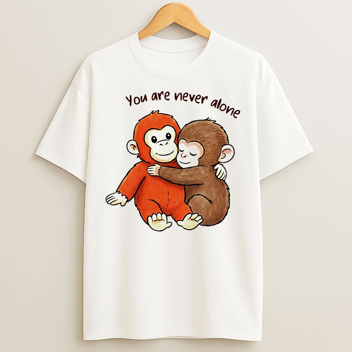 Classic Punch The Monkey Panchi Kun Your Are Never Alone Vintage T Shirts