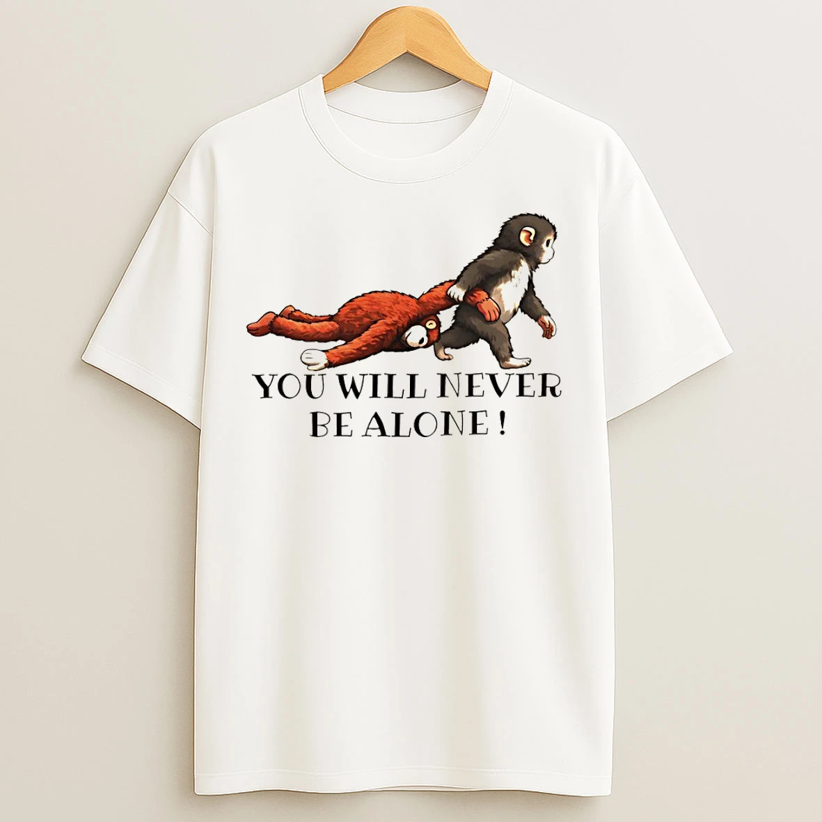Classic Punch The Monkey Panchi Kun You Will Never Be Alone T Shirts