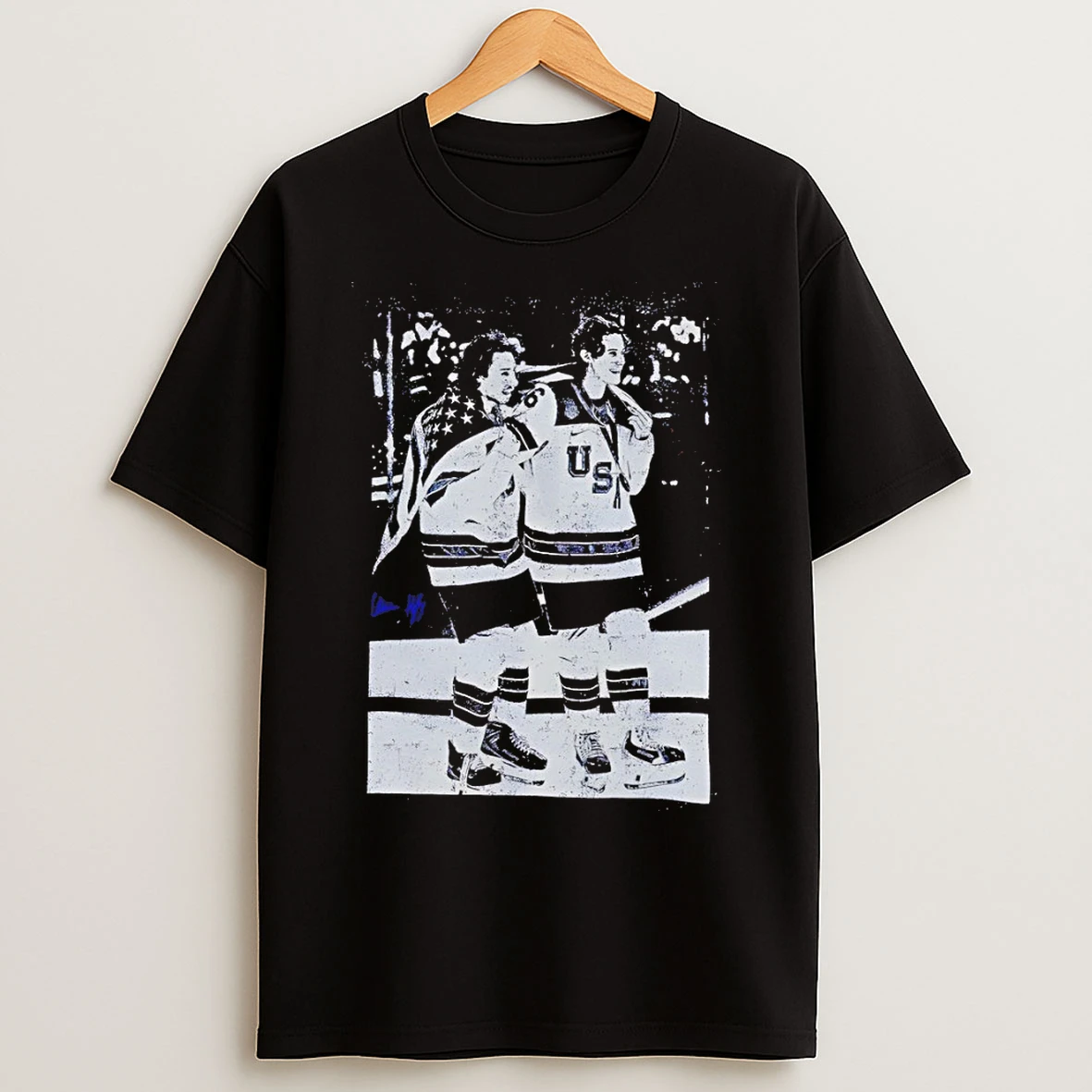 Classic Quinn Hughes And Jack Hughes Brother Usa Champion Hockey Vintage T Shirts