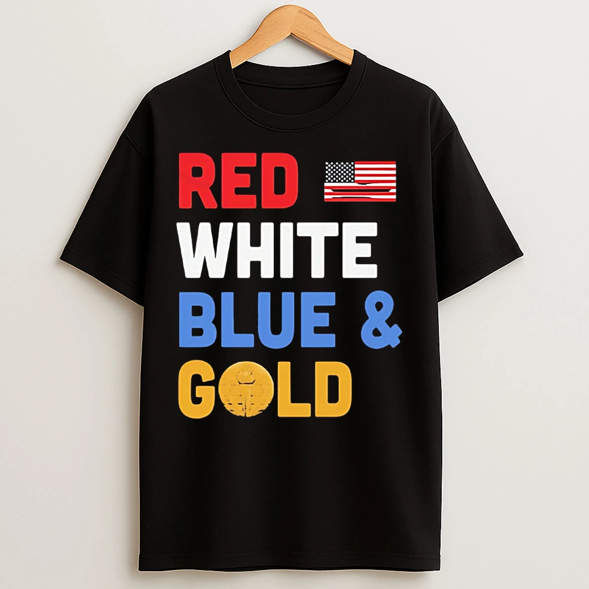 Classic Red White Blue And Gold T Shirts