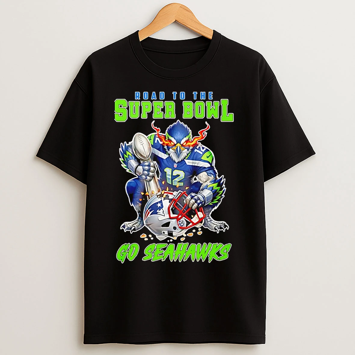 Classic Seattle Seahawks Road To The Super Bowl Go Seahawks T Shirts