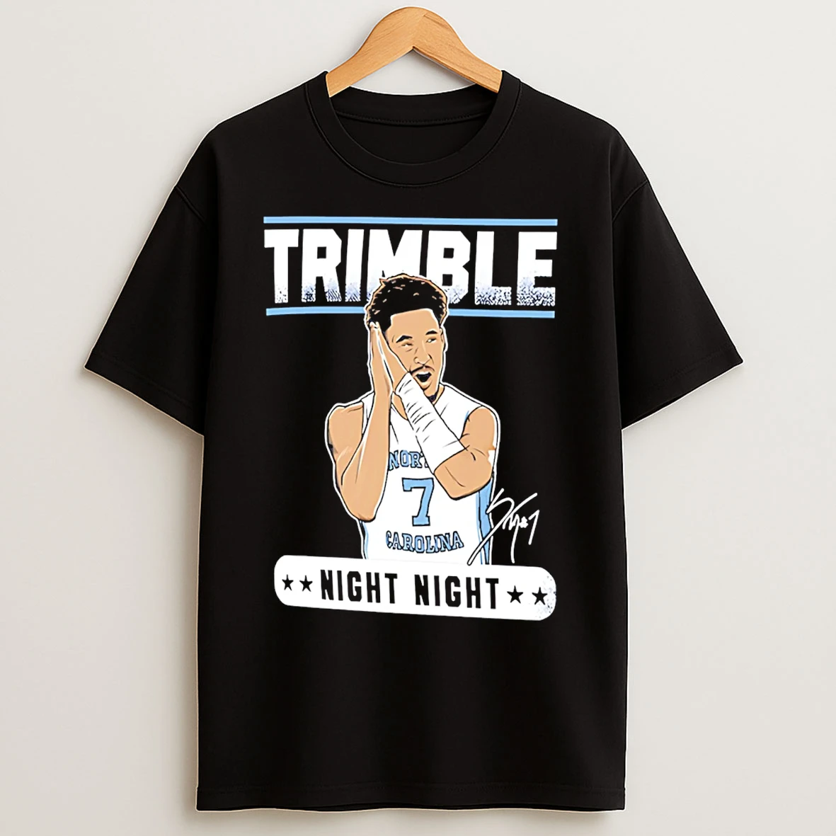 Classic Seth Trimble North Carolina Tar Heels Night Night T Shirts
