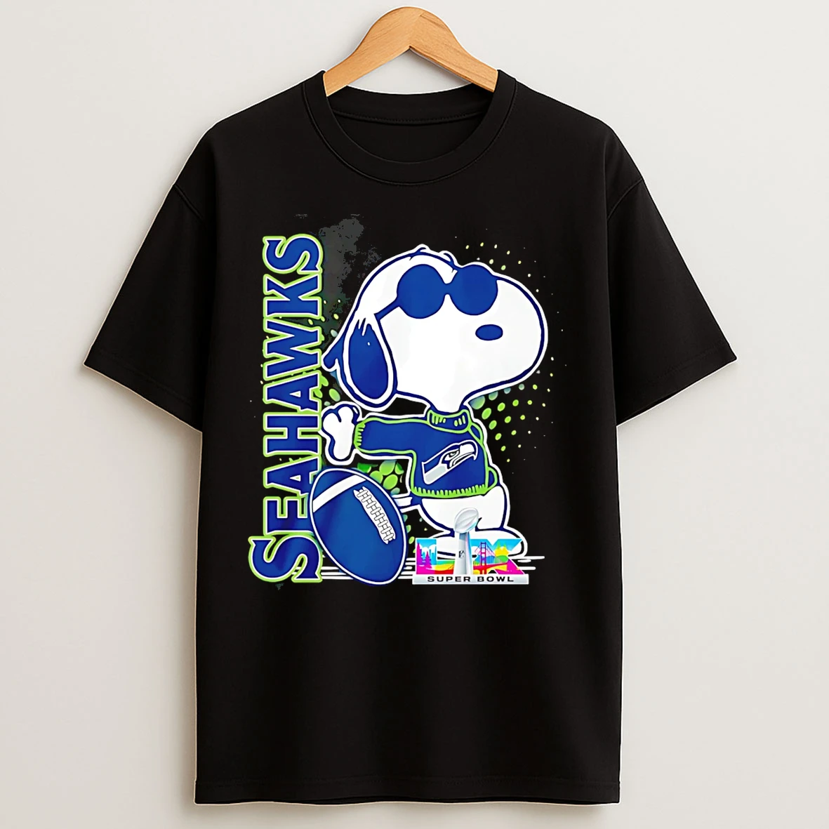 Classic Snoopy Seattle Seahawks Super Bowl Lx Cartoon T Shirts