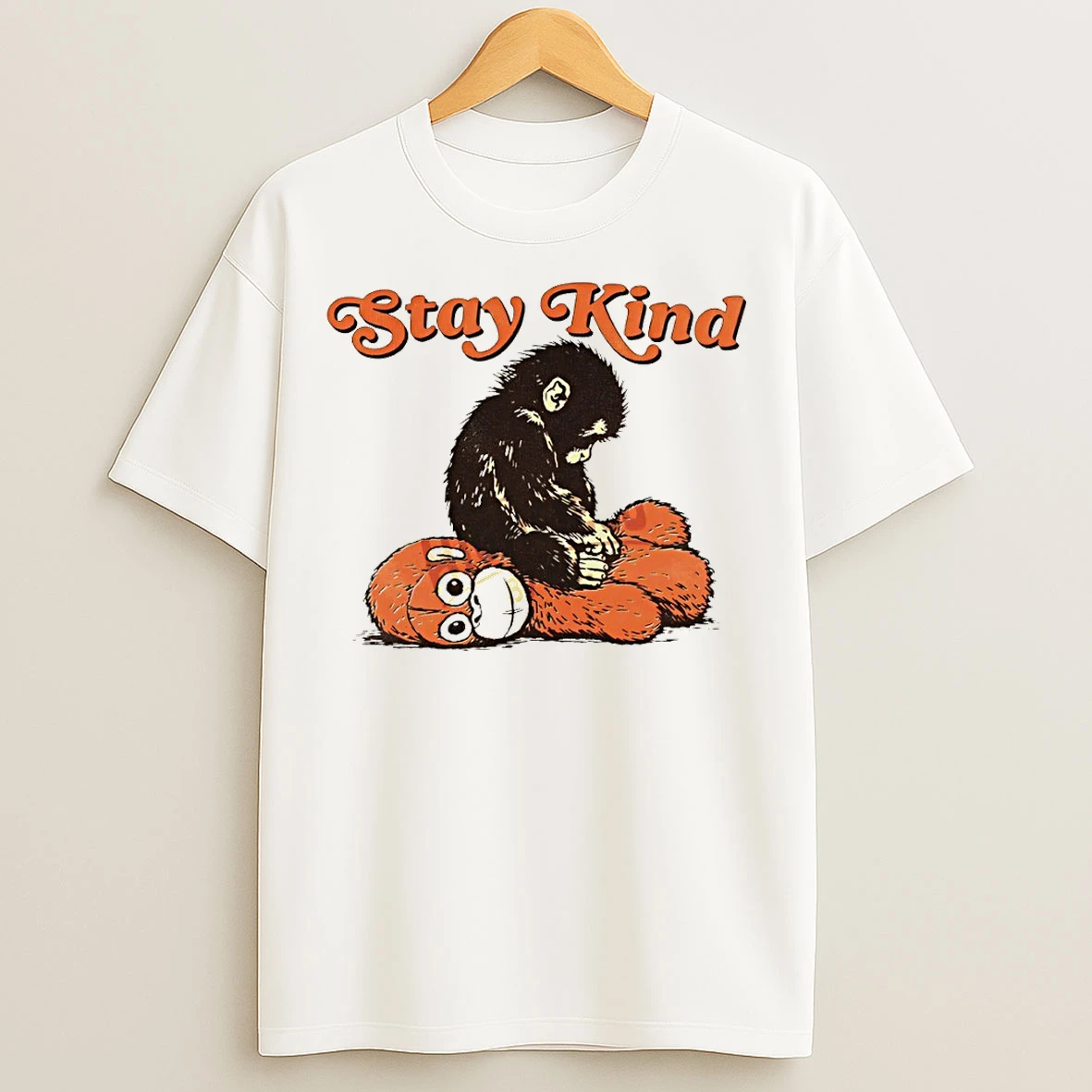 Classic Stay Kind Punch Monkey Funny Meme T Shirts