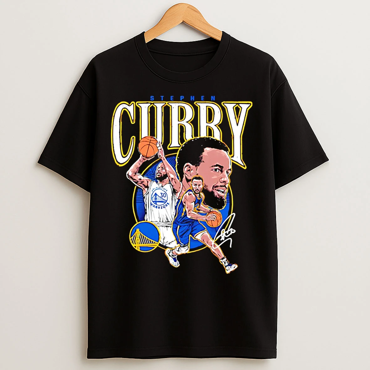 Classic Steph Curry Golden State Warriors Trio Signature T Shirts