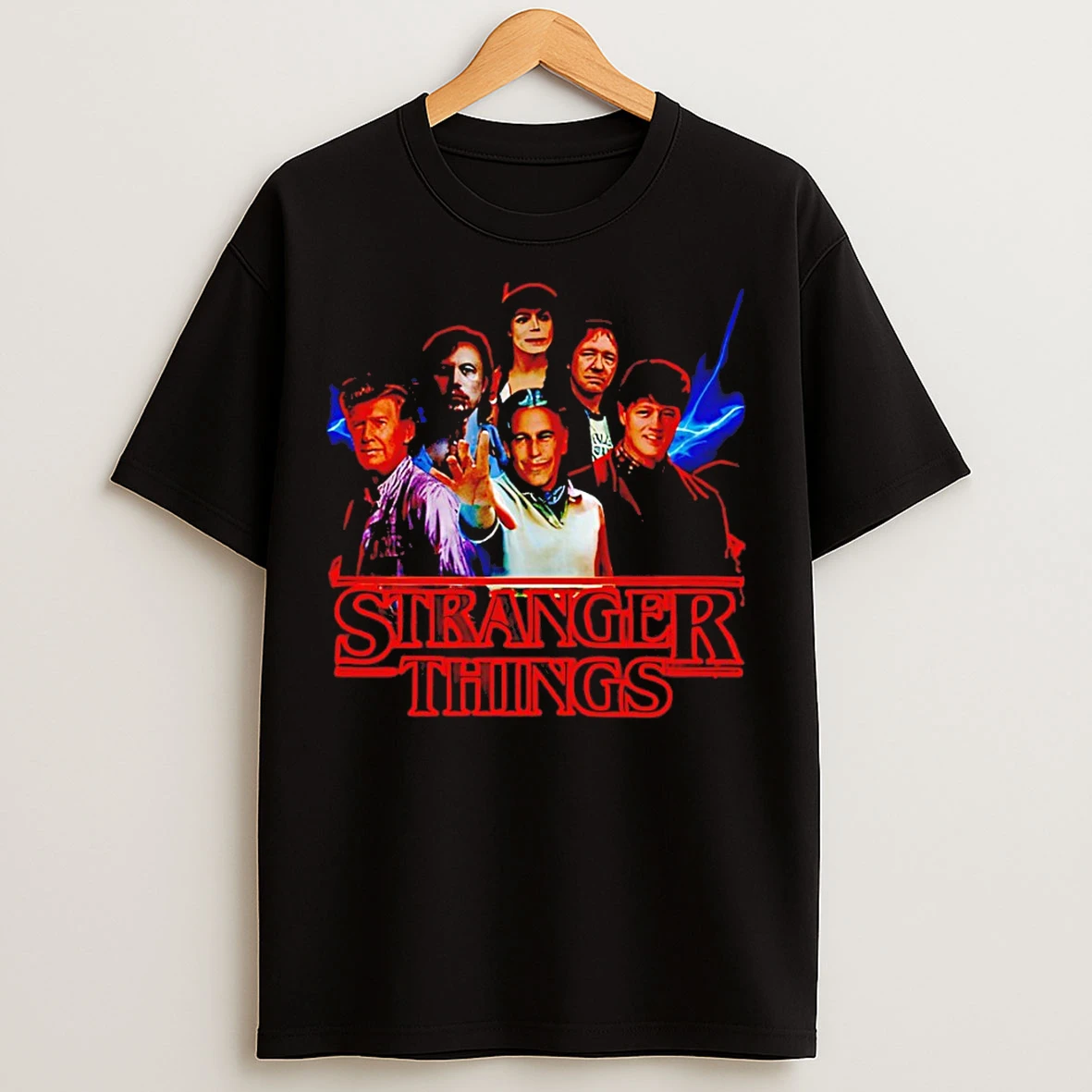 Classic Stranger Things Donald Trump Jeffrey Epstein Parody Funny Political T Shirts