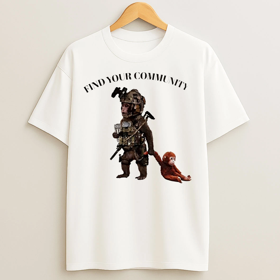 Classic Tactical Punch The Monkey Find Your Community Vintage T Shirts
