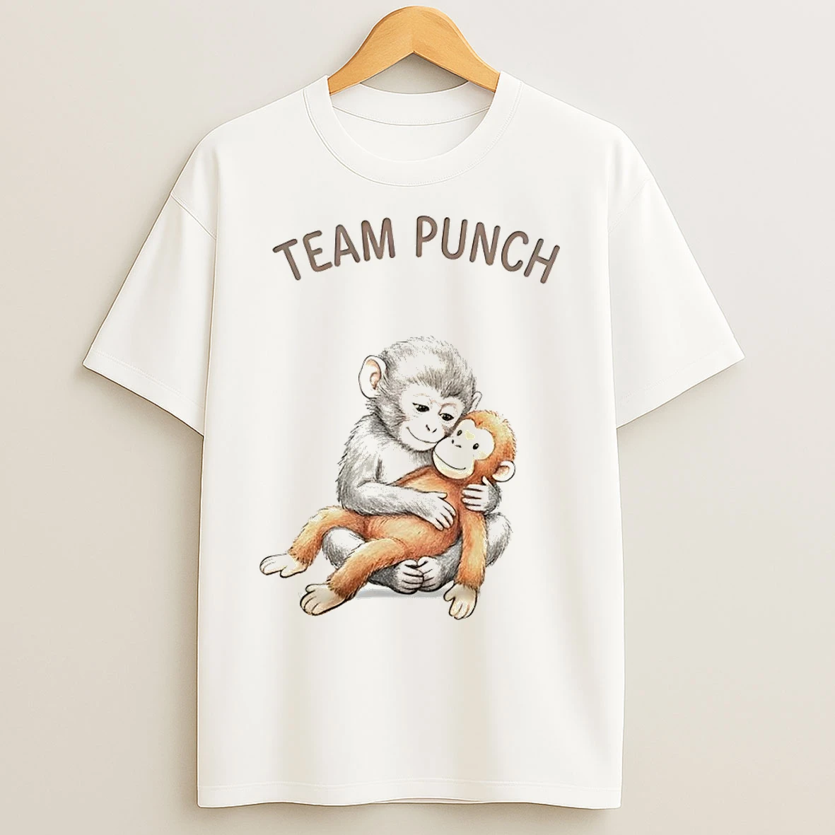 Classic Team Punch Baby Monkey Wildlife Animal Lover T Shirts
