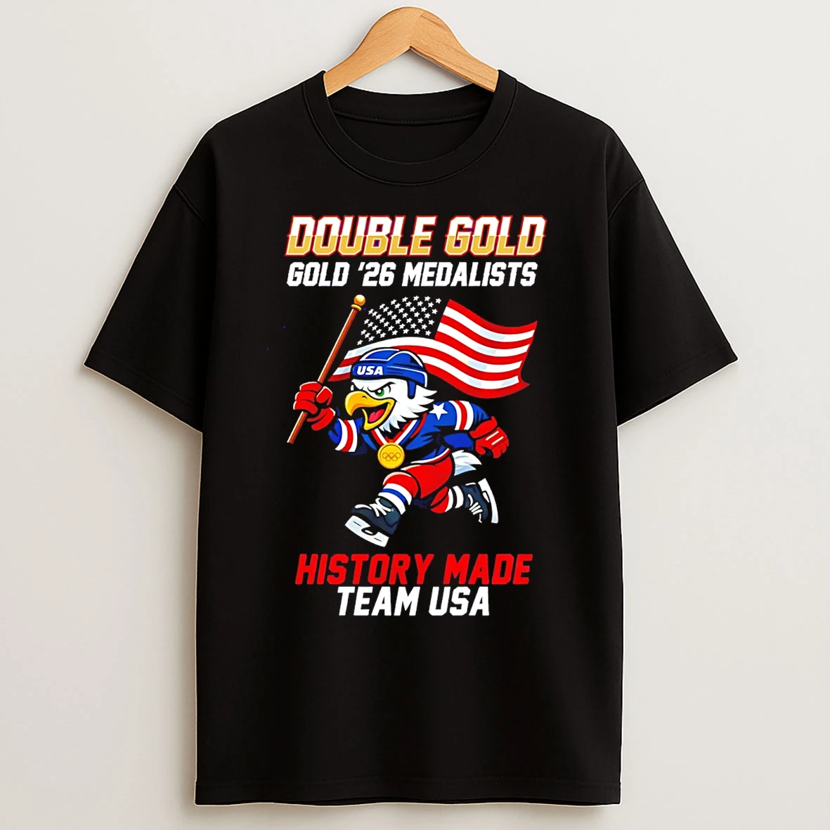 Classic Team Usa Double Gold 26 Medalists Olympics Champions 2026 History Made T Shirts
