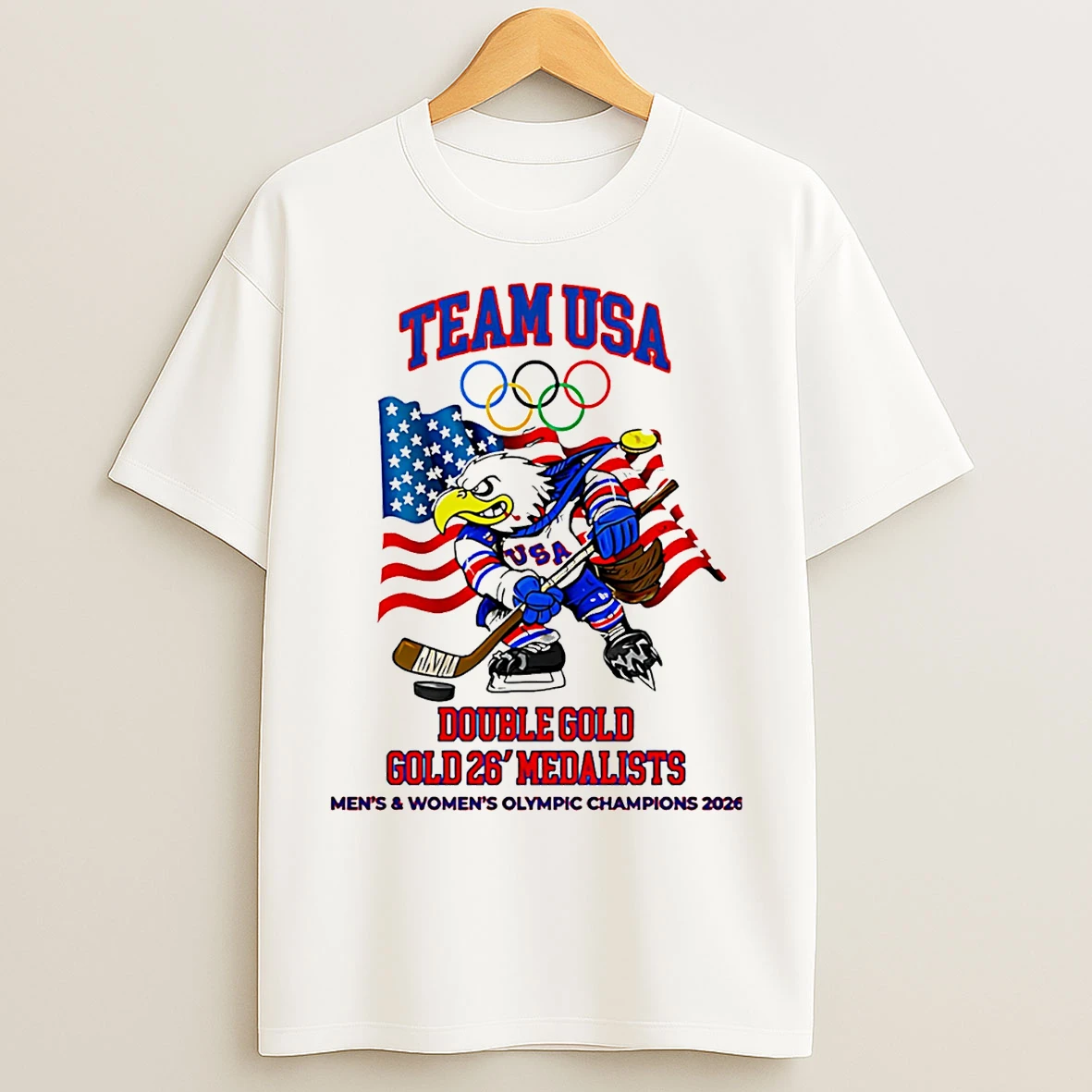 Classic Team Usa Double Gold 26 Medalists Olympics Champions 2026 T Shirts