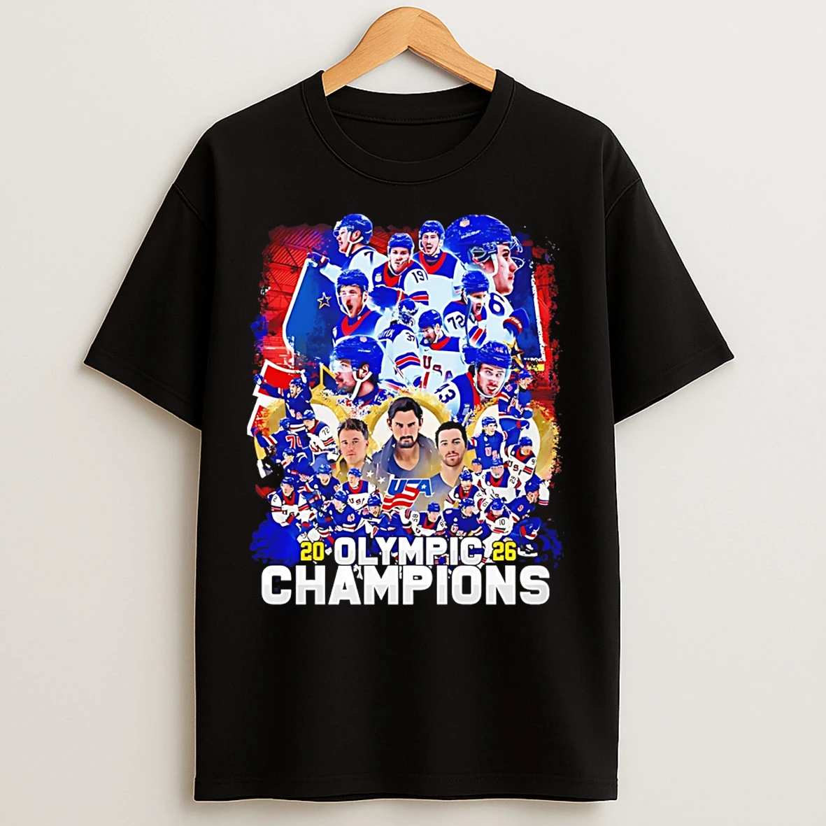 Classic Team Usa Hockey 2026 Olympic Champions T Shirts