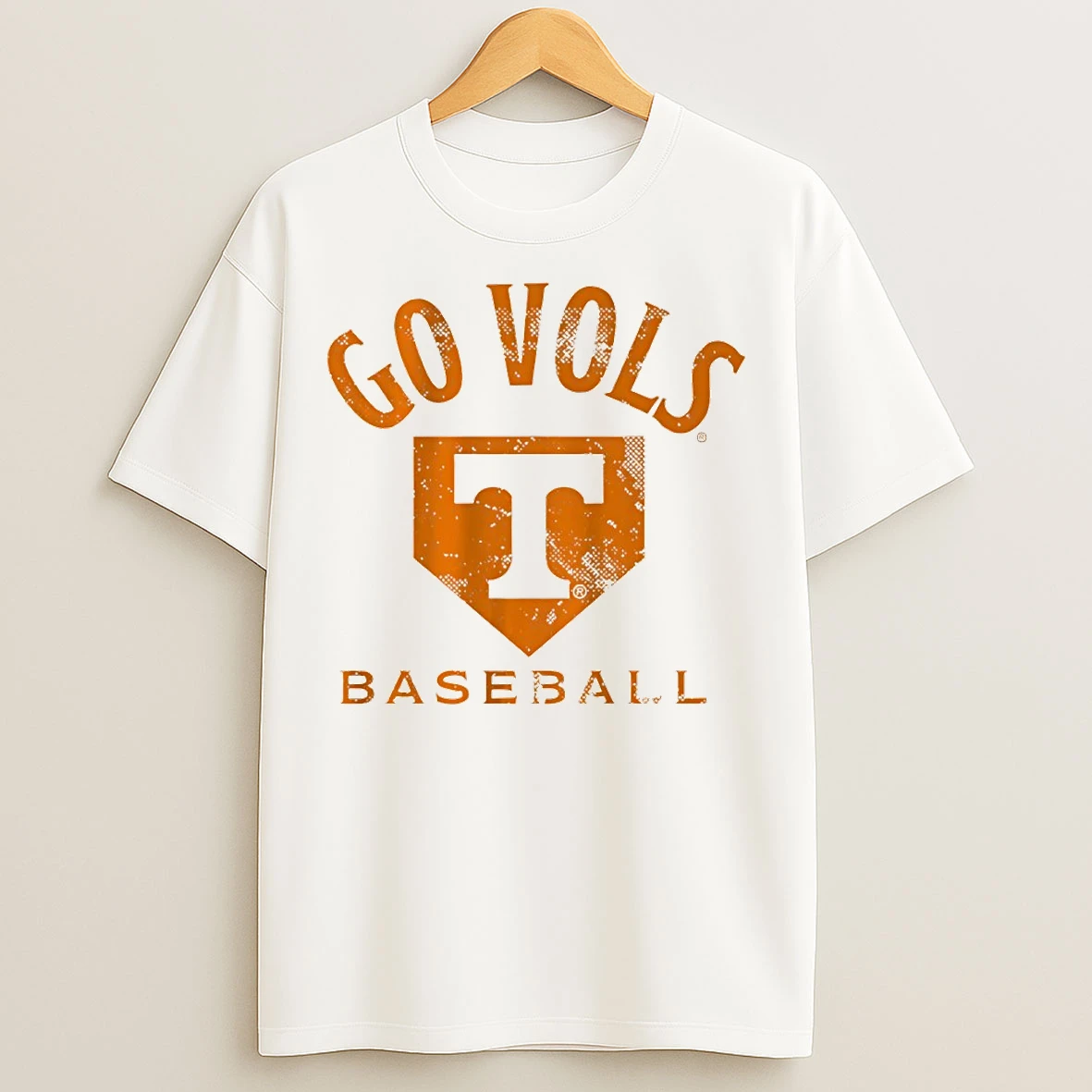 Classic Tennessee Volunteers Baseball Home Plate Go Vols Logo T Shirts