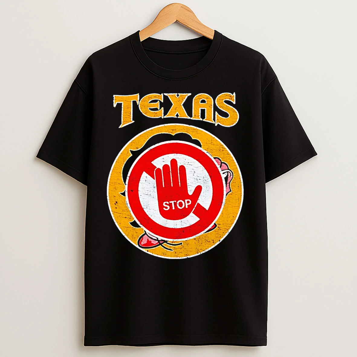 Classic Texas Stop Texas Humor Road Sign Parody T Shirts