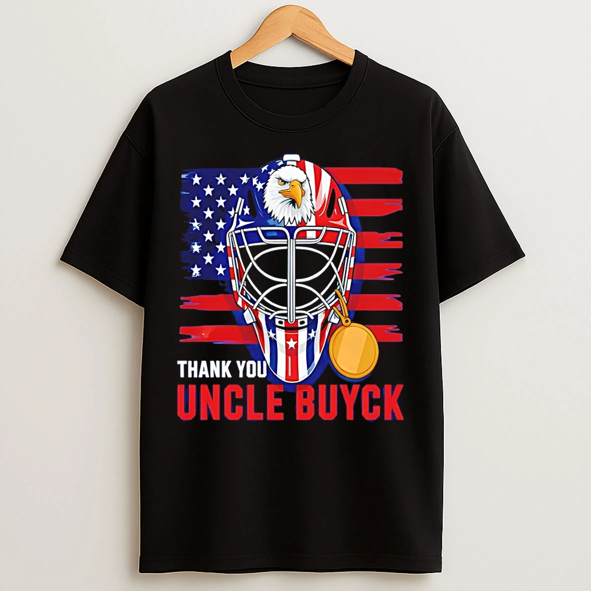 Classic Thank You Uncle Buyck Usa Hockey American Flag Olympic 2026 T Shirts