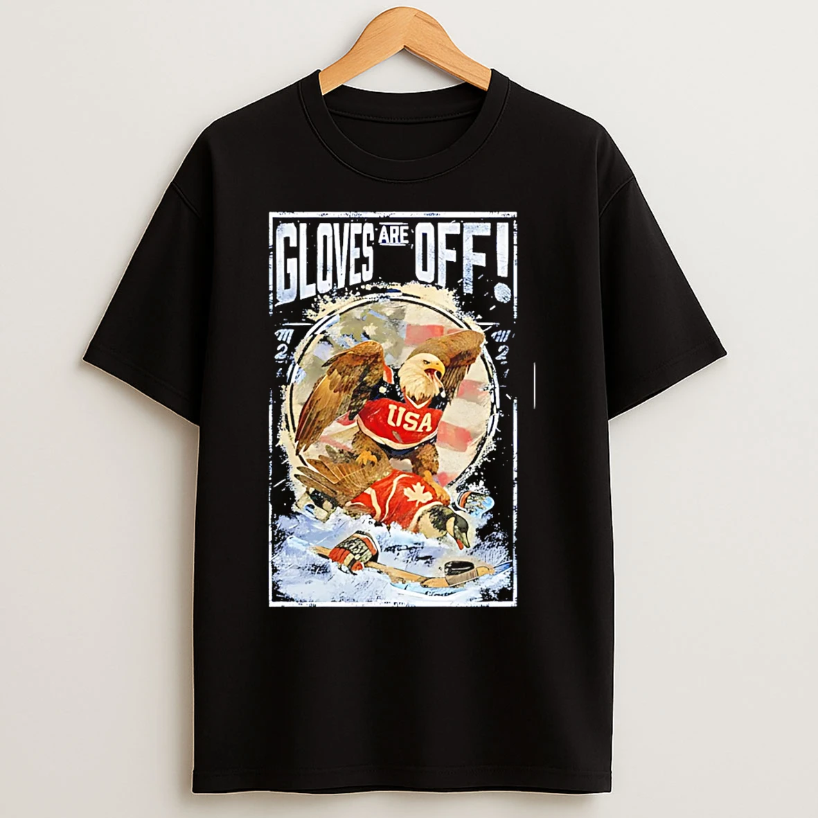 Classic The Gloves Off Usa Beat Canada Hockey Champions 2026 T Shirts