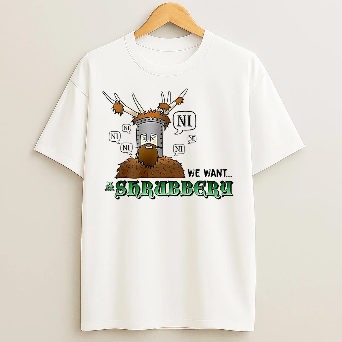 Classic The Knights Of Ni We Want Shrubbery T Shirts