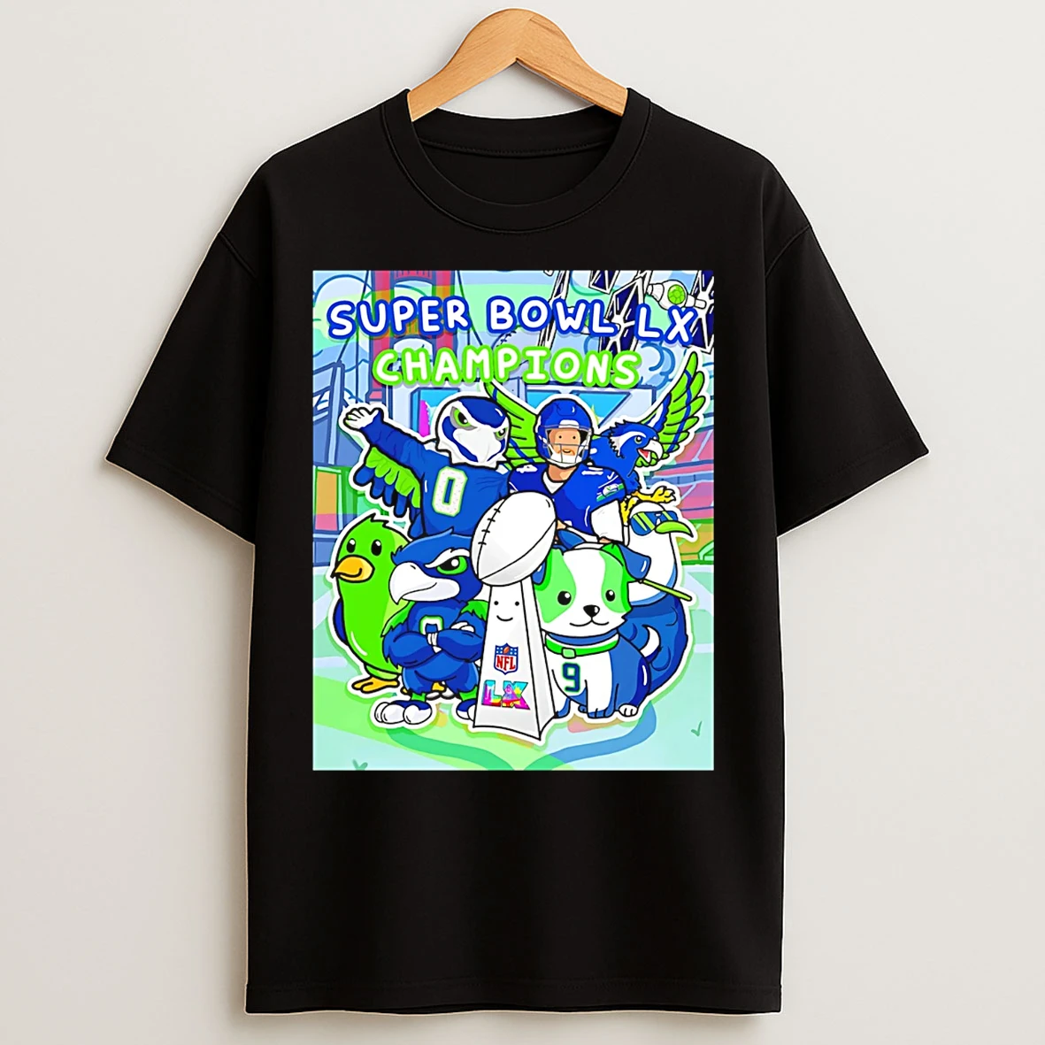 Classic The Seattle Seahawks Are Your Super Bowl Lx Champions Paint T Shirts