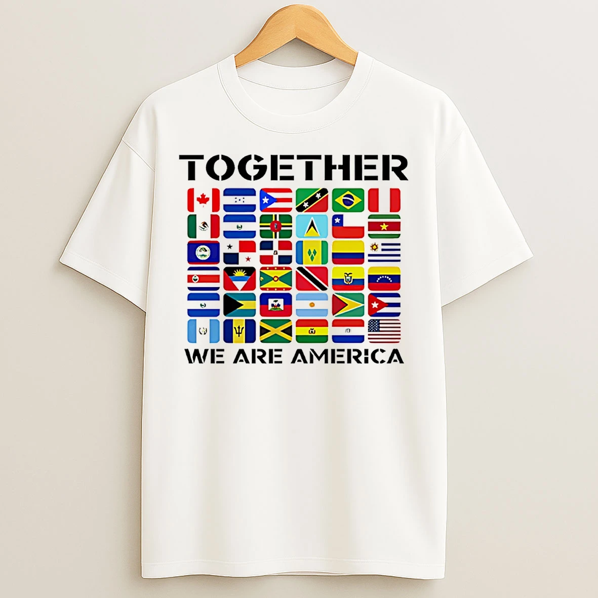 Classic Together We Are America Flags T Shirts