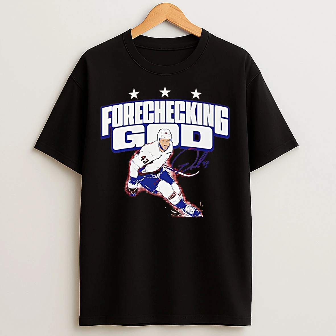 Classic Tom Wilson Washington Capitals Hockey Nhl Forechecking God Signature T Shirts