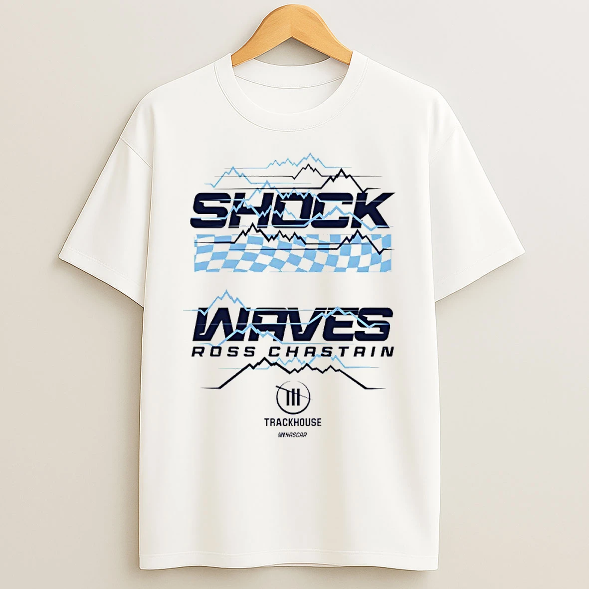 Classic Trackhouse Ross Chastain Busch Light Shock Waves 2026 Nascar Busch T Shirts