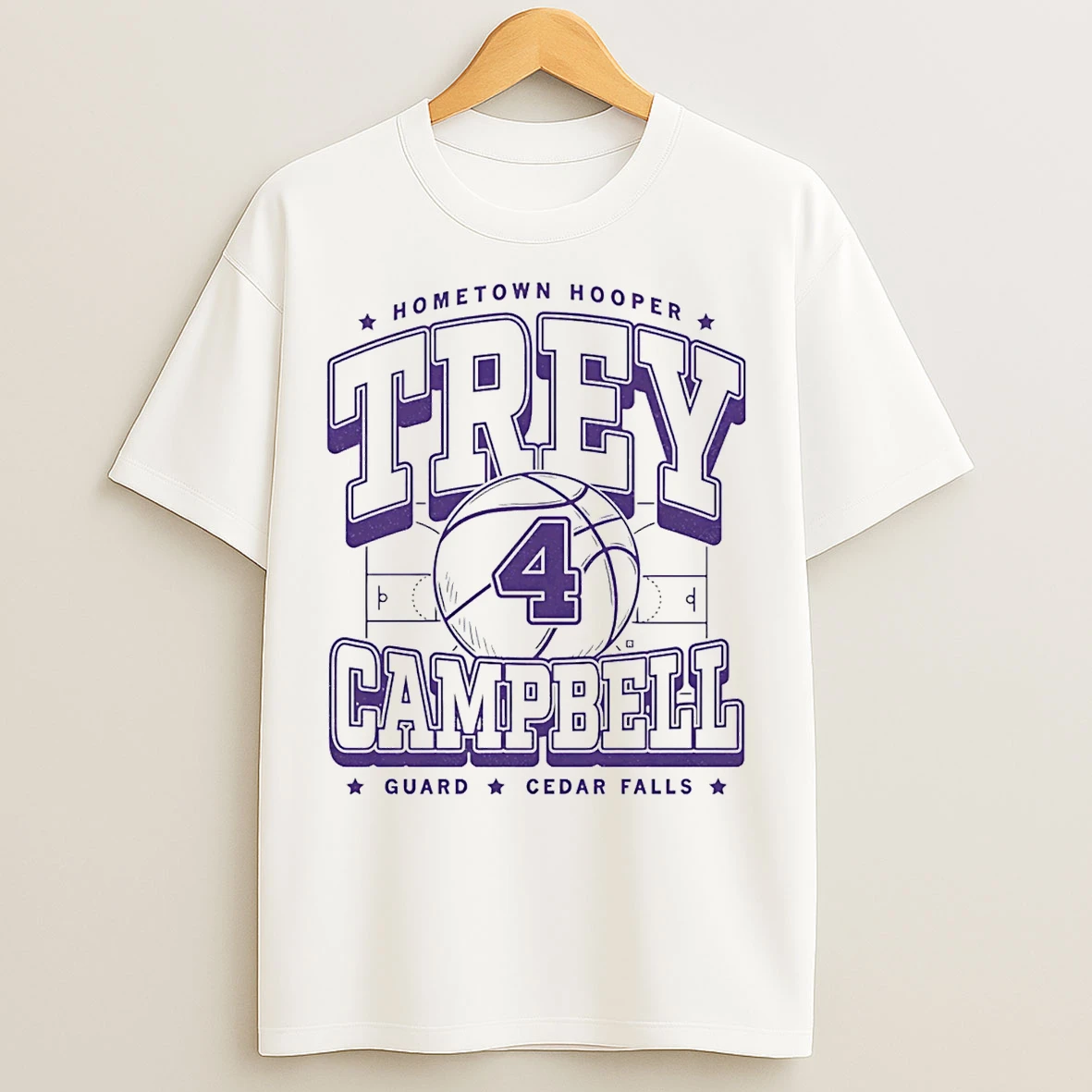 Classic Trey Campbell Hometown Hooper Guard Cedar Falls T Shirts