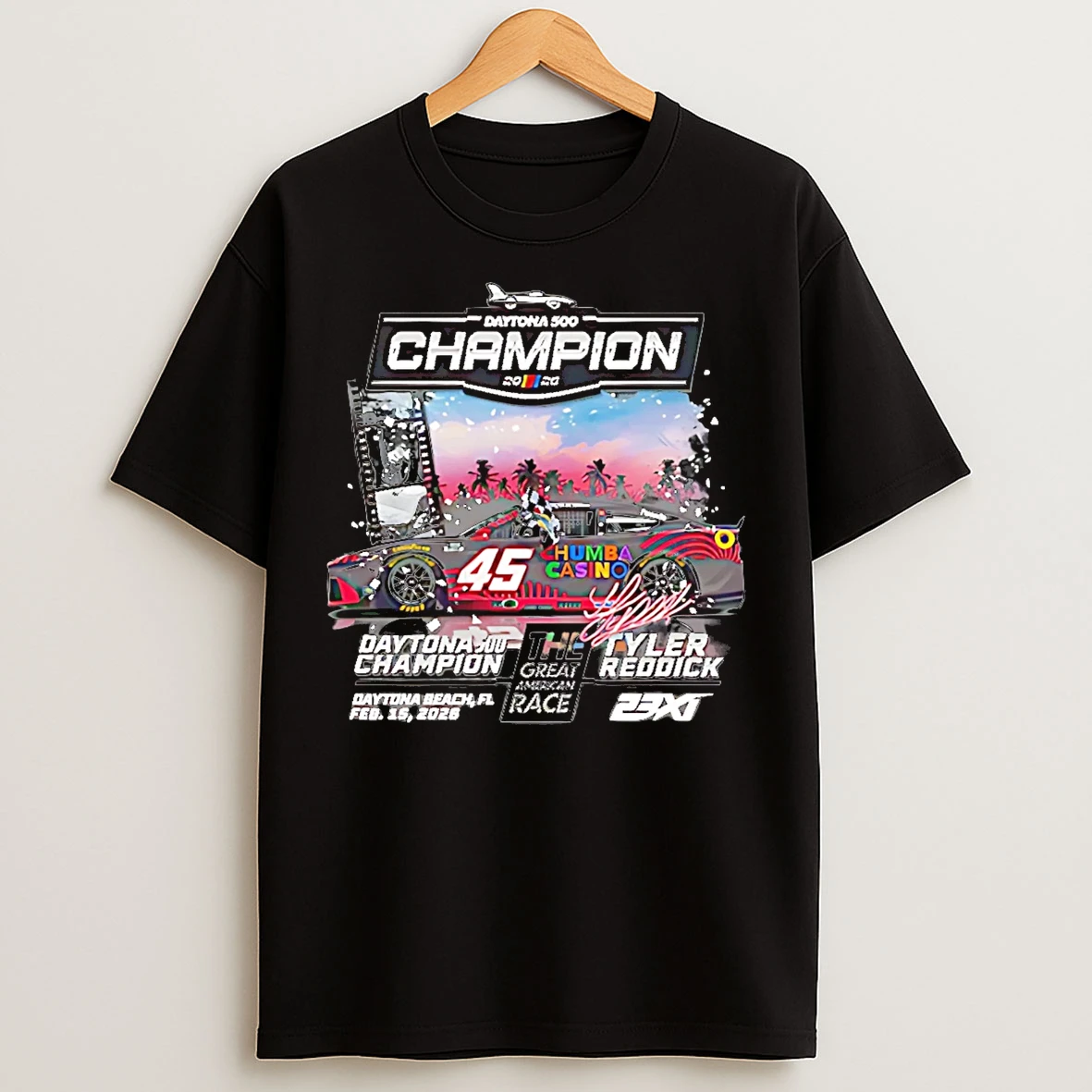 Classic Tyler Reddick 2026 Daytona 500 Champion Signature T Shirts