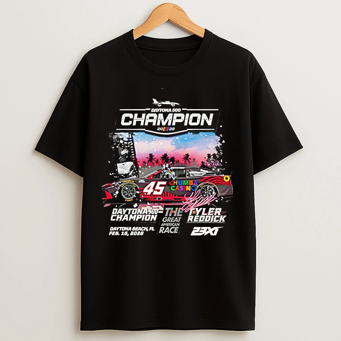 Classic Tyler Reddick Daytona 500 23xi Racing Champions Daytona Beach Fl T Shirts