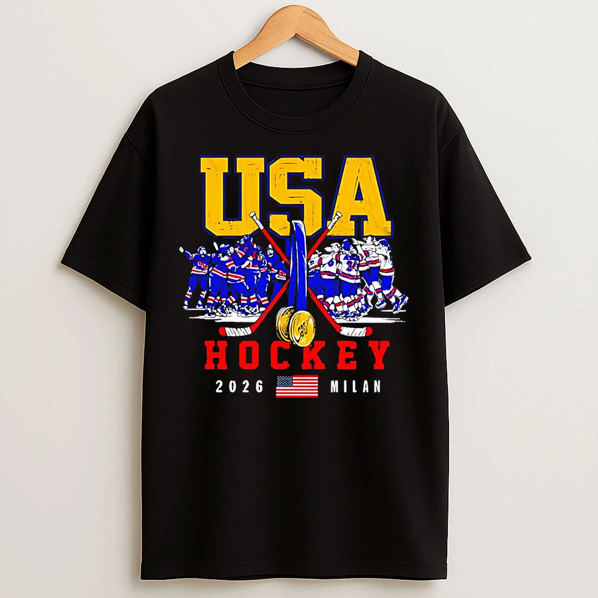 Classic Usa Hockey 2026 Olympic Gold Medals Champions T Shirts
