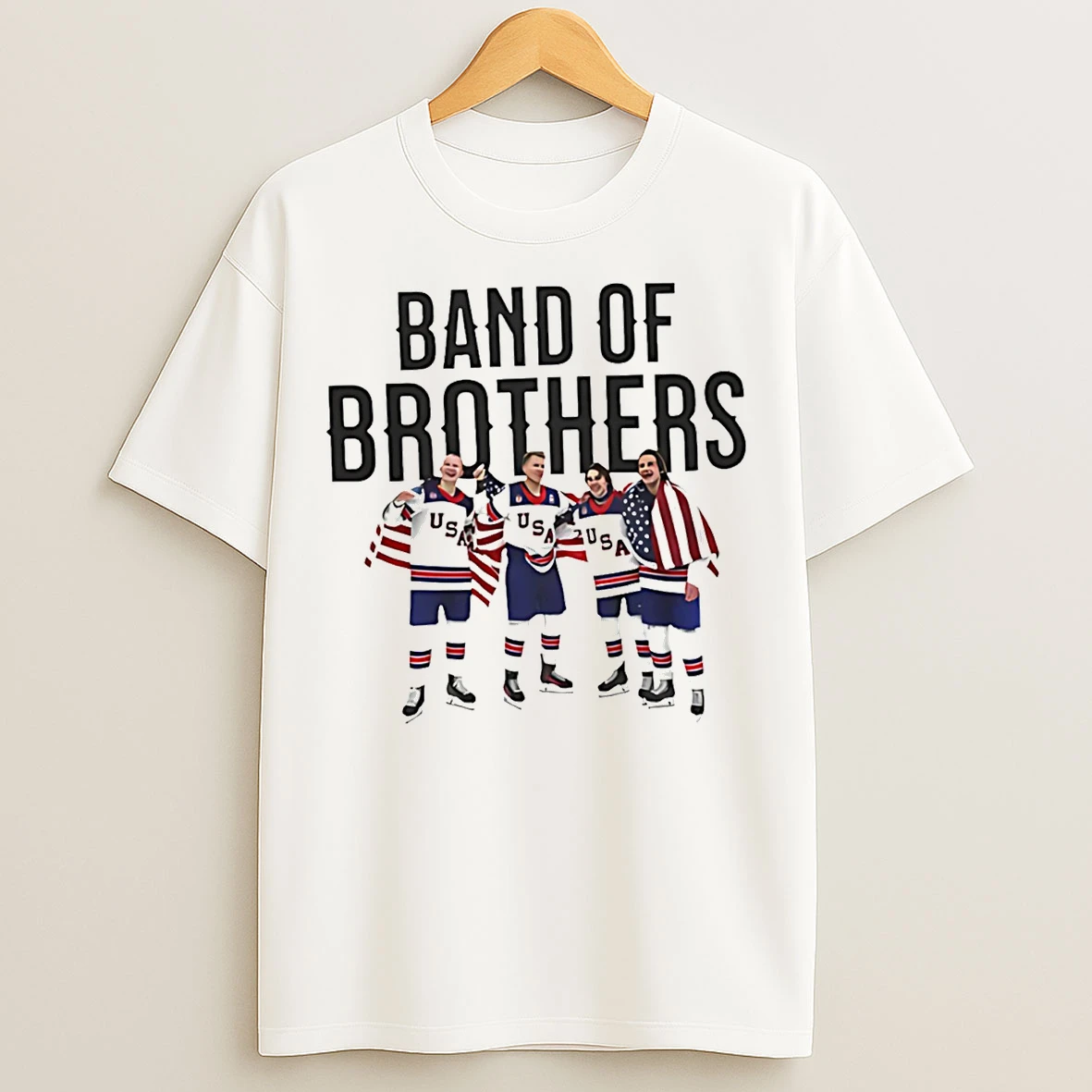 Classic Usa Hockey Olympic Jack Hughes Quinn Hughes Matthew Tkachuk Brady Tkachuk Band Of Brothers T Shirts