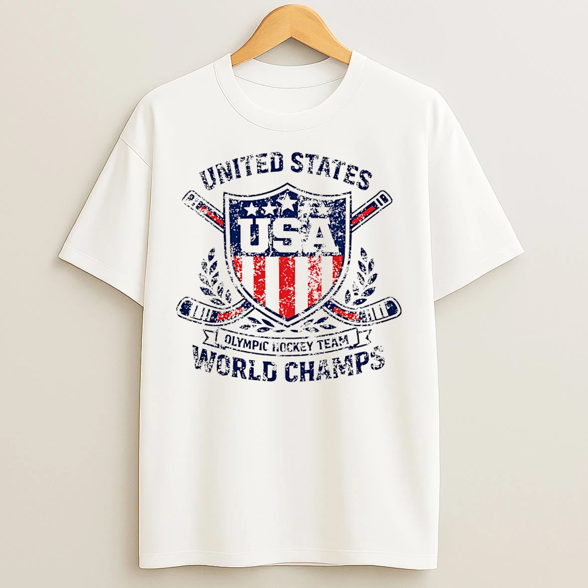 Classic Usa Olympic Hockey Team World Champs 2026 T Shirts