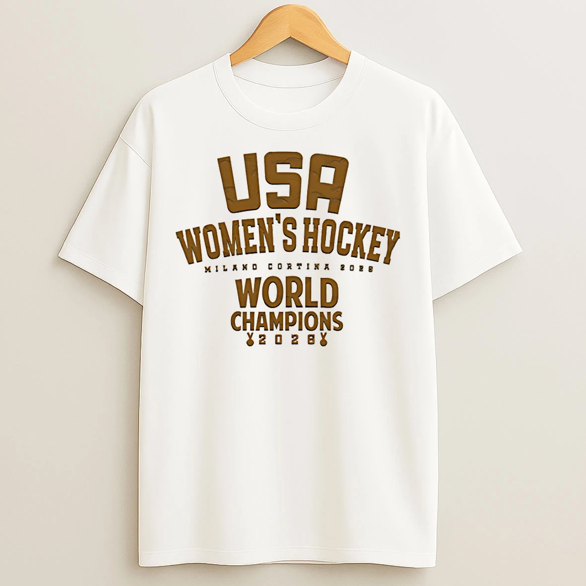 Classic Usa Womens Hockey World Champions 2028 Milano Cortina T Shirts