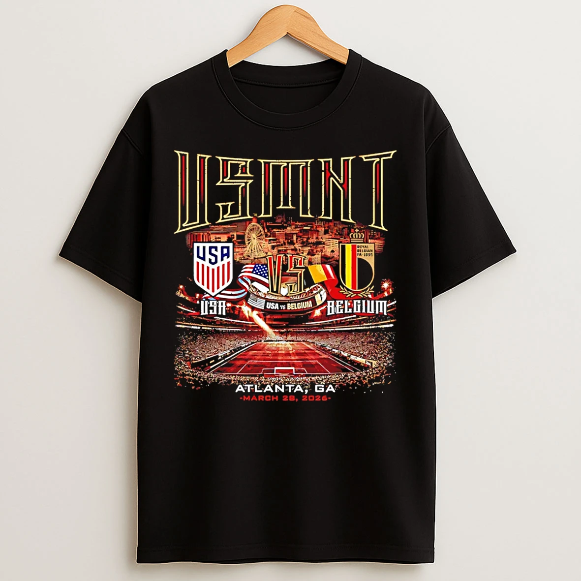 Classic Usmnt Vs Belgium 2026 Match Up Stadium T Shirts
