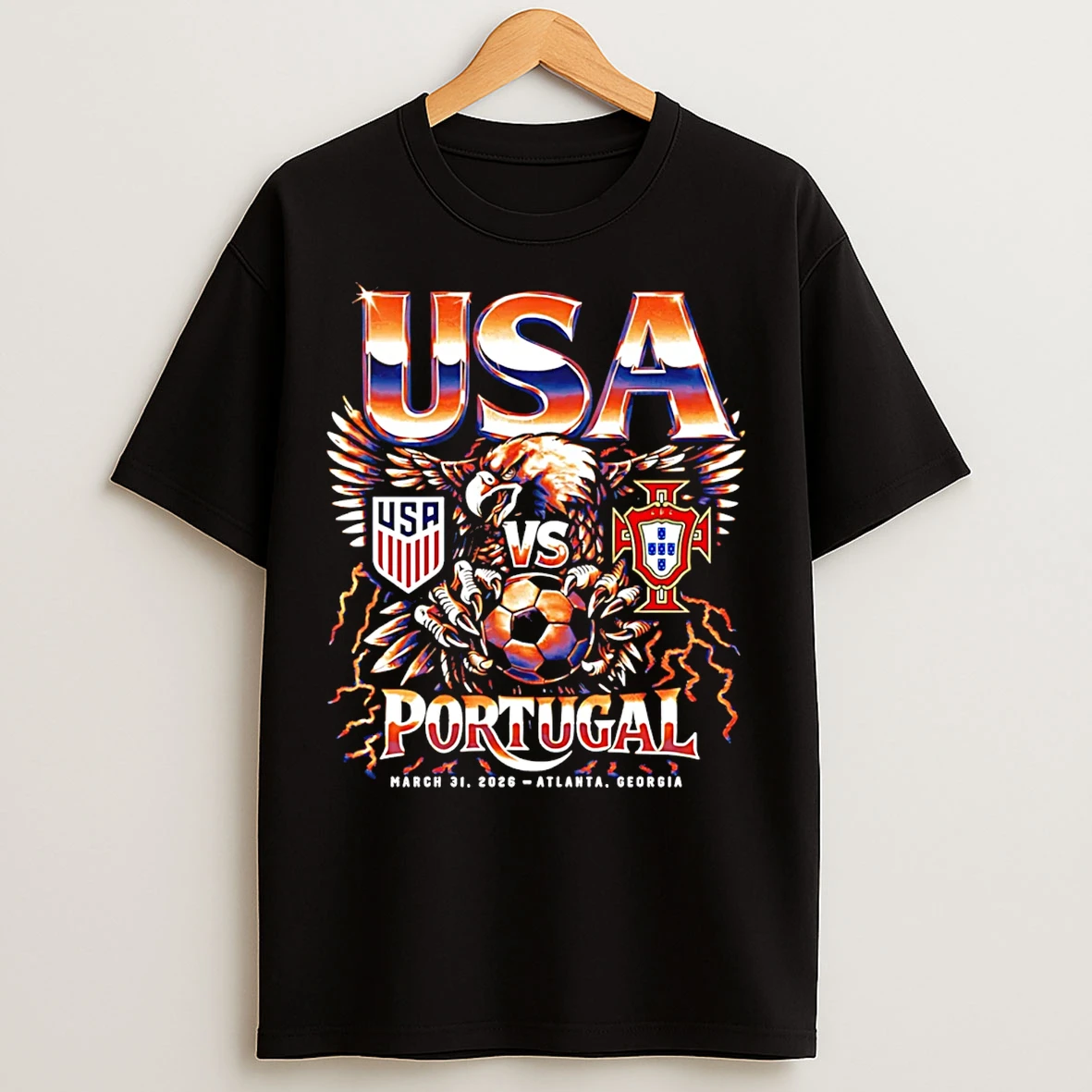 Classic Usmnt Vs Portugal Usa 2026 Match Up Graphic T Shirts
