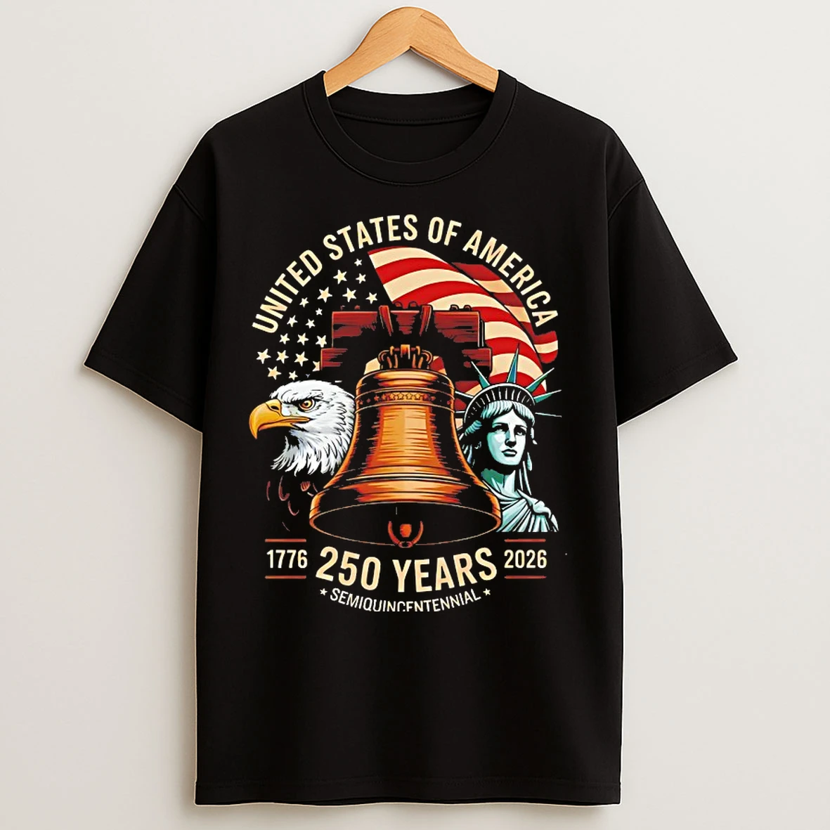 Classic United States Of America 1776 250 Years 2026 Semiquincentennial T Shirts