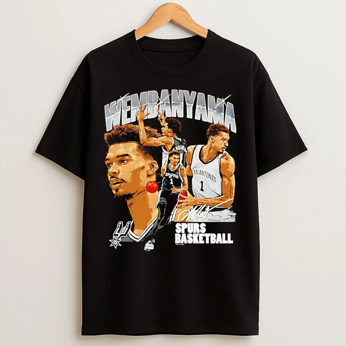 Classic Victor Wembanyama San Antonio Spurs Player Collage T Shirts