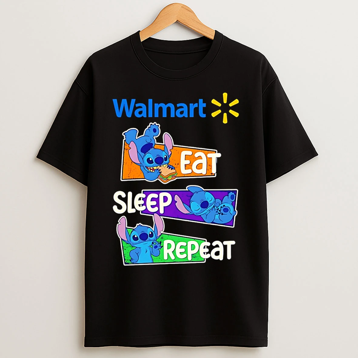 Classic Walmart X Bluey Eat Sleep Repeat T Shirts