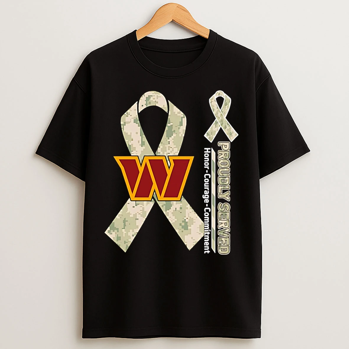 Classic Washington Commanders Proudly Served Honor Courage Commitment T Shirts