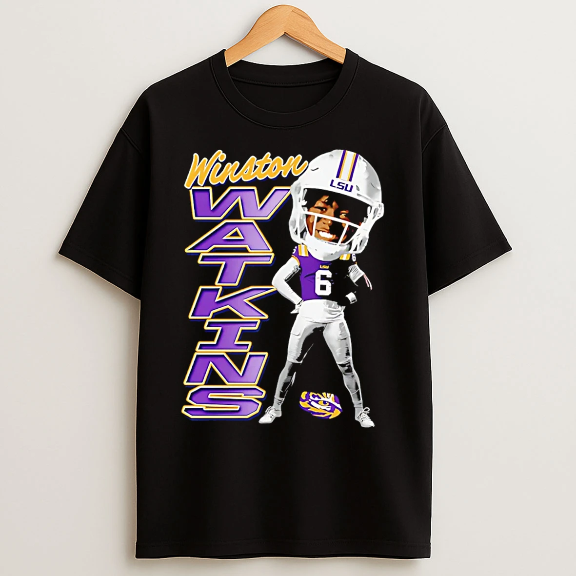 Classic Winston Watkins Jr Lsu Tigers Caricature 26 T Shirts