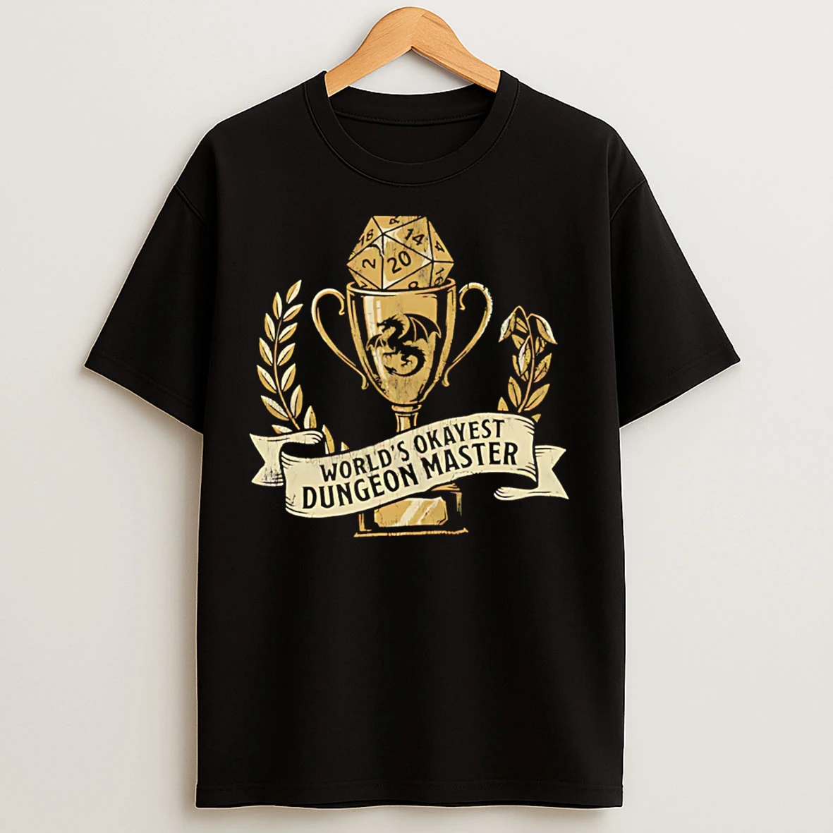 Classic Worlds Okayest Dungeon Master Trophy Wizard T Shirts