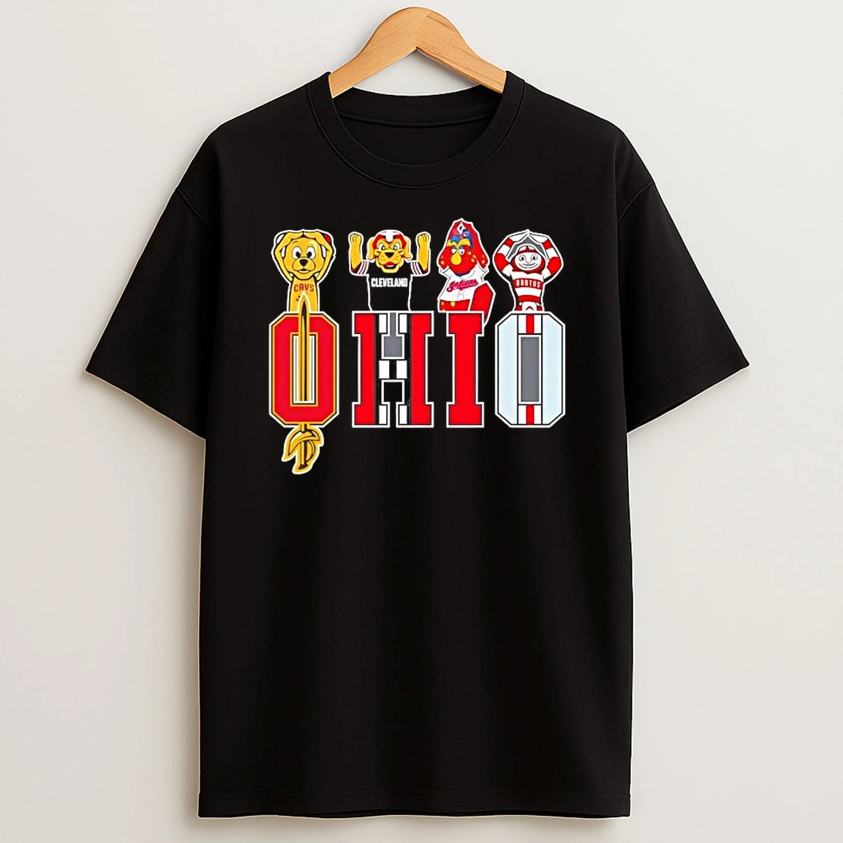 Cleveland Cavaliers Cleveland Browns Ohio State Buckeyes St Louis Cardinals Mascot Funny Shirts
