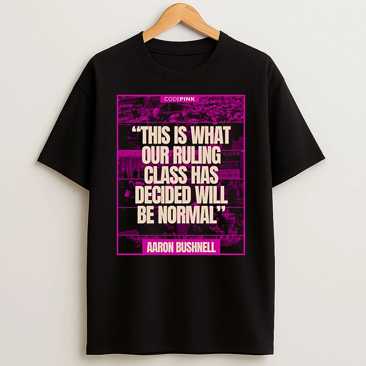 Codepink This Is What Our Ruling Class Has Decided Will Be Normal Aaron Bushnell Shirts