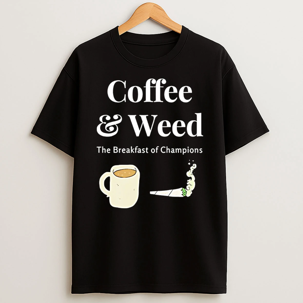 Coffee Weed Pot Head Gift Cannabis Caffeine Wake Bake Weed Shirts