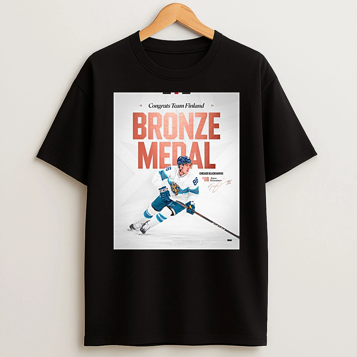 Congrats Team Finland Bronze Medal Chicago Blackhawks Teuvo Teravainen Signature Shirts