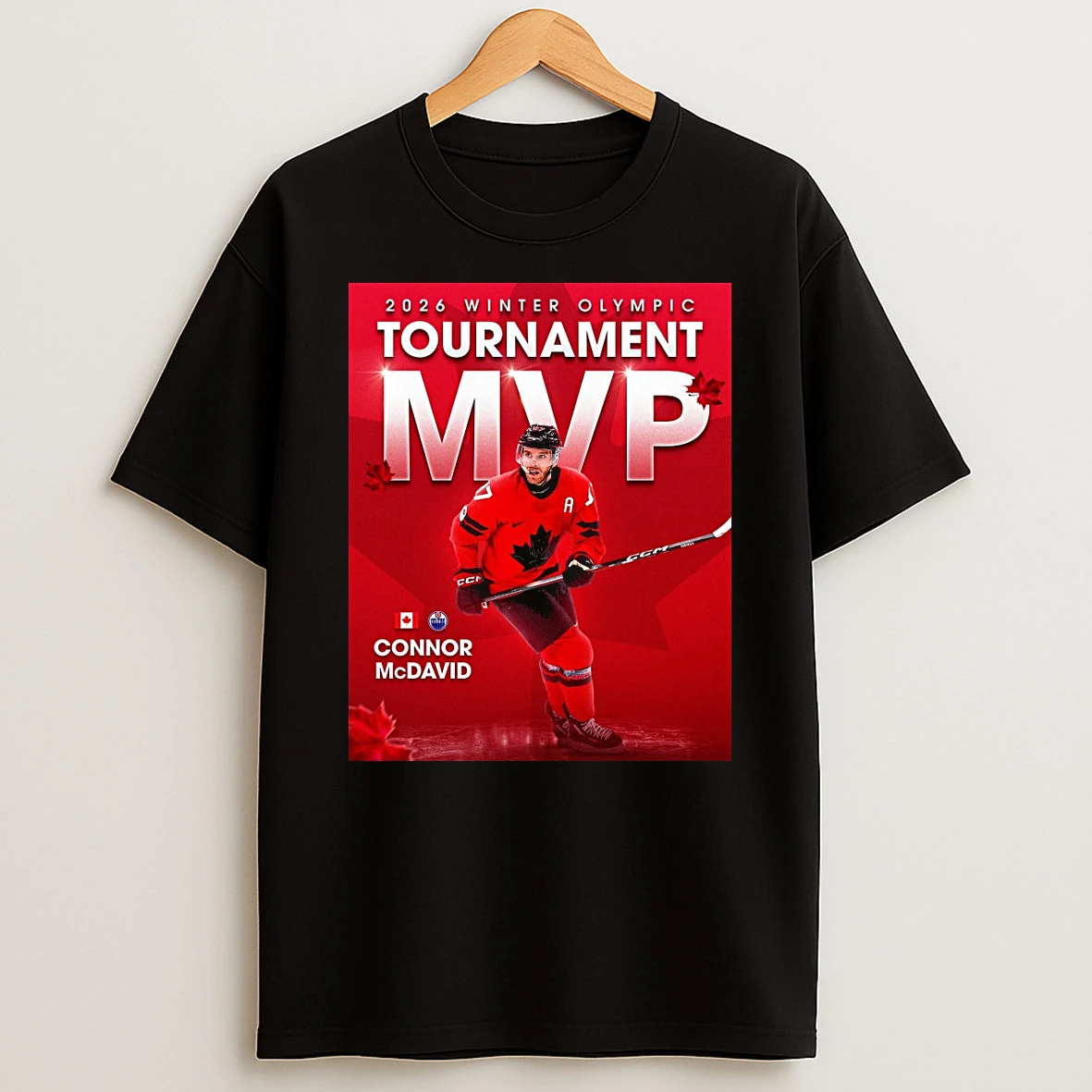 Connor Mcdavid 2026 Winter Olympic Tournament Mvp Milano Cortina 2026 Shirts